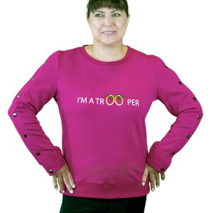 &quot;Langarm-Diaplikations-Shirts für Frauen mit einfachem Zugang zum Arm-Port - Geschenk für &quot;&quot;Trooper&quot;&quot;.&quot;