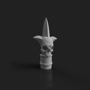 Fence Finial - Skull Lily - Halloween, Haunted House - 3d printable - DIGITAL FILE