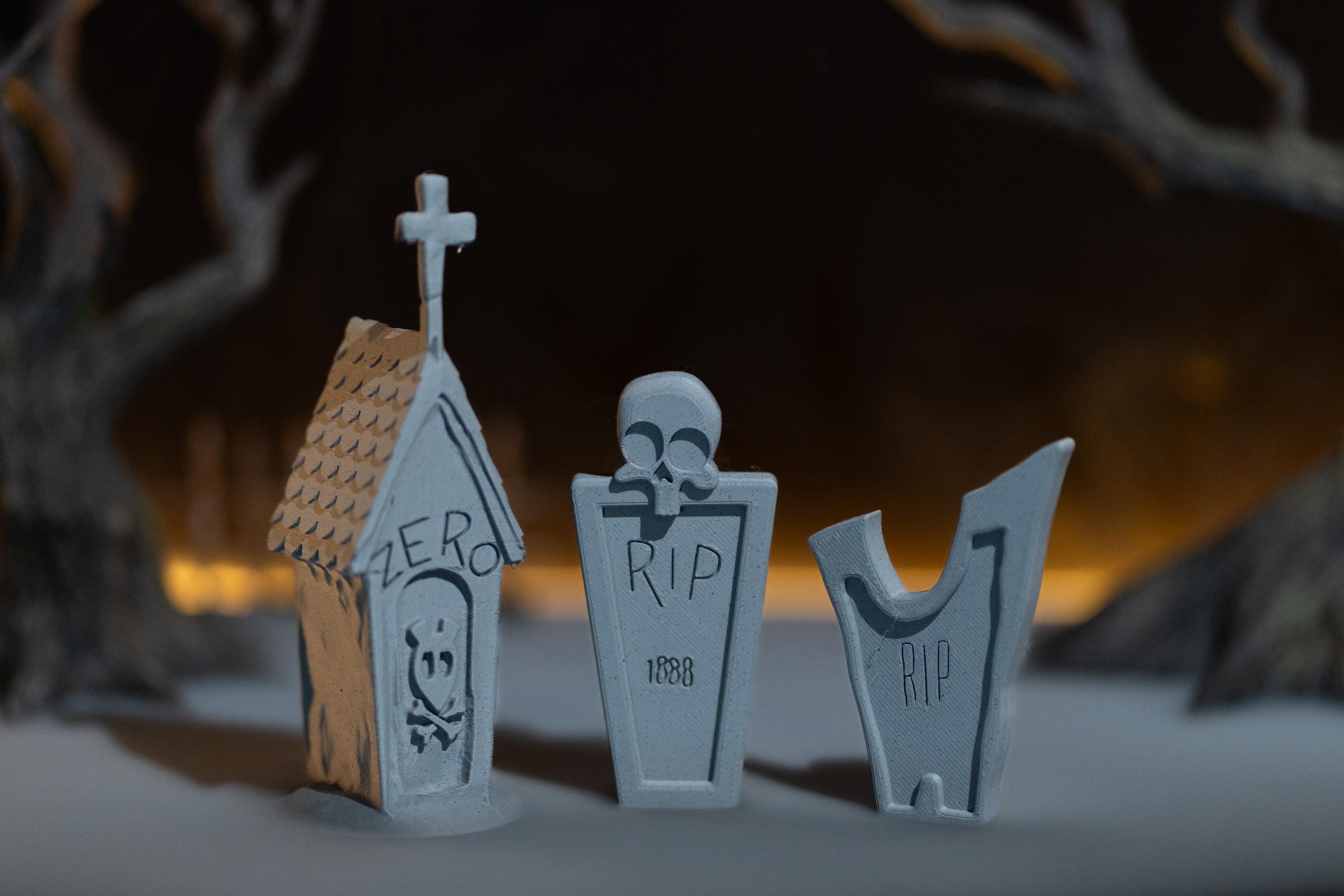 Nightmare Before Christmas - Miniature Tombstones - Etsy