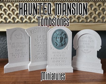 Haunted Mansion Tombstones - 3d Printed Miniatures 4-Pack Set
