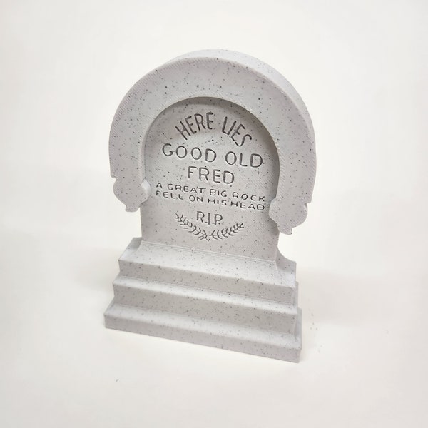 Good Old Fred - Haunted Mansion Tombstone - 3d printed miniature