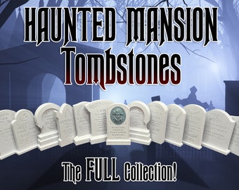 Haunted Mansion Tombstones - 3d Printed Miniatures - FULL Collection!