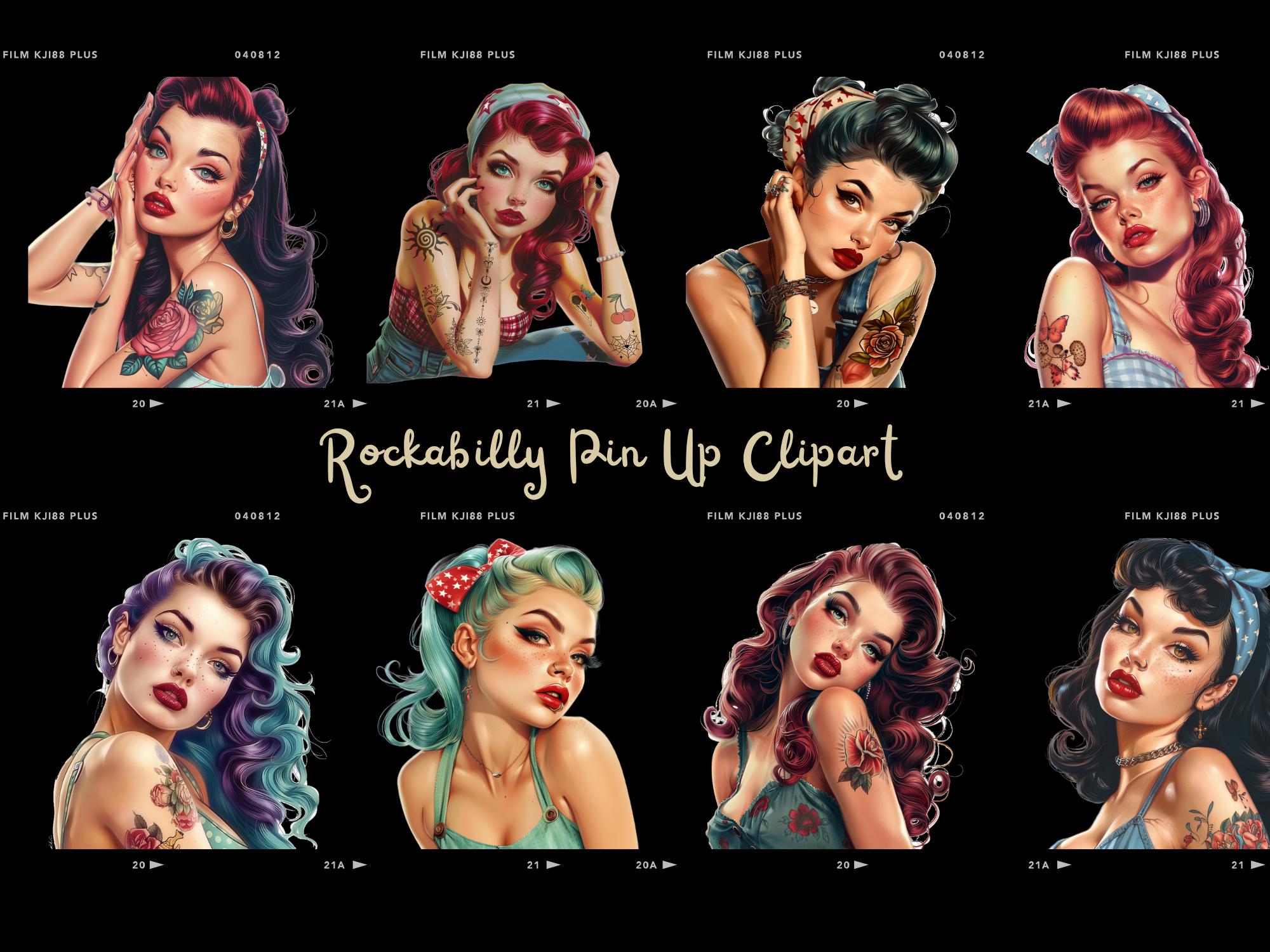 Rockabilly pinup png - Etsy 日本