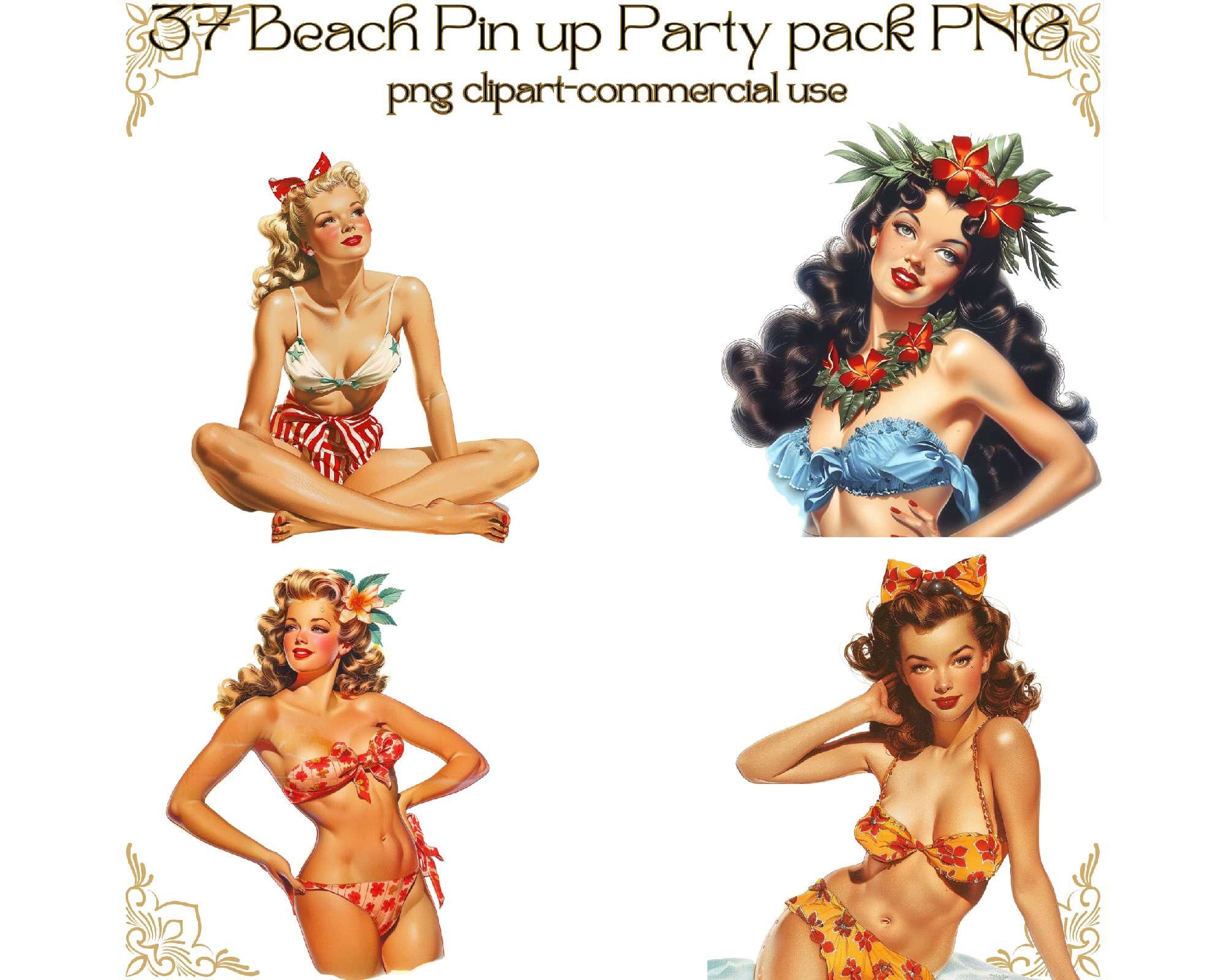 Pin up Girls Beach - Etsy UK 