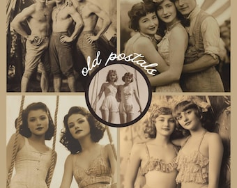 14 Vintage Circus Postcard cards Pack /DIGITAL DOWNLOAD/Decoupage/Photography