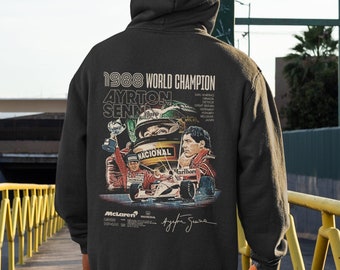 Ayrton Senna Campeonato del Gran Premio de Fórmula 1 de 1988 Sudadera con capucha