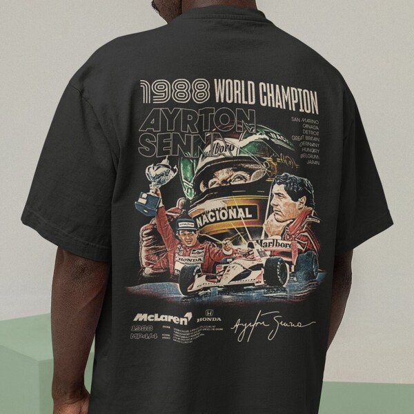 Ayrton Senna Campionato Gran Premio F1 1988 - Gildan 5000 Tee