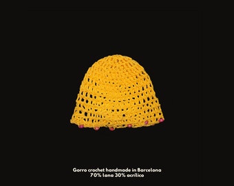 Gorro Crochet Dubi Limón