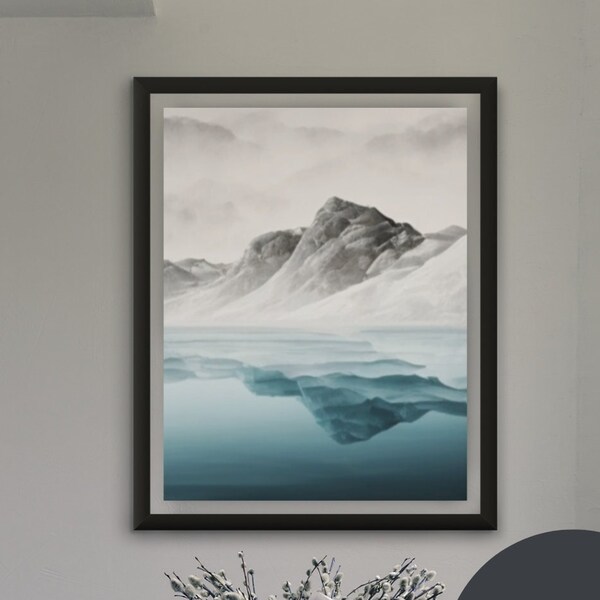 Arctic Reflections, Beautiful Arctic Wall Art, Printable Download, Arctic Poster, Arctic Photo, Nature Art, Nature Art Prints, Wall Decor