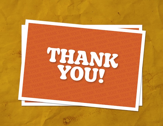 Printable Thank You Card 4x6 - Etsy