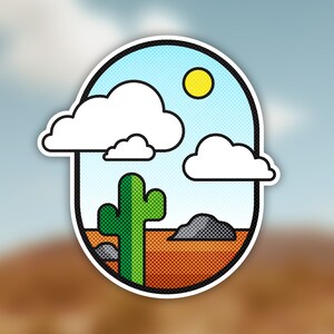 Digital Desert Sticker