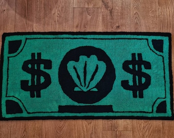 Handmade Tufted rug Mr. Krabs' dollar, Multiple size SpongeBob SquarePants, Home Decor Living Room, Bedroom, Kids Room, funny carped