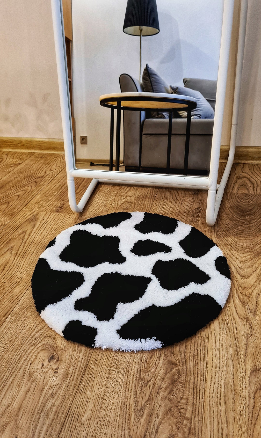 Handmade Tufted Rug, Cow Print, Multiple Color and Size, Home Decor