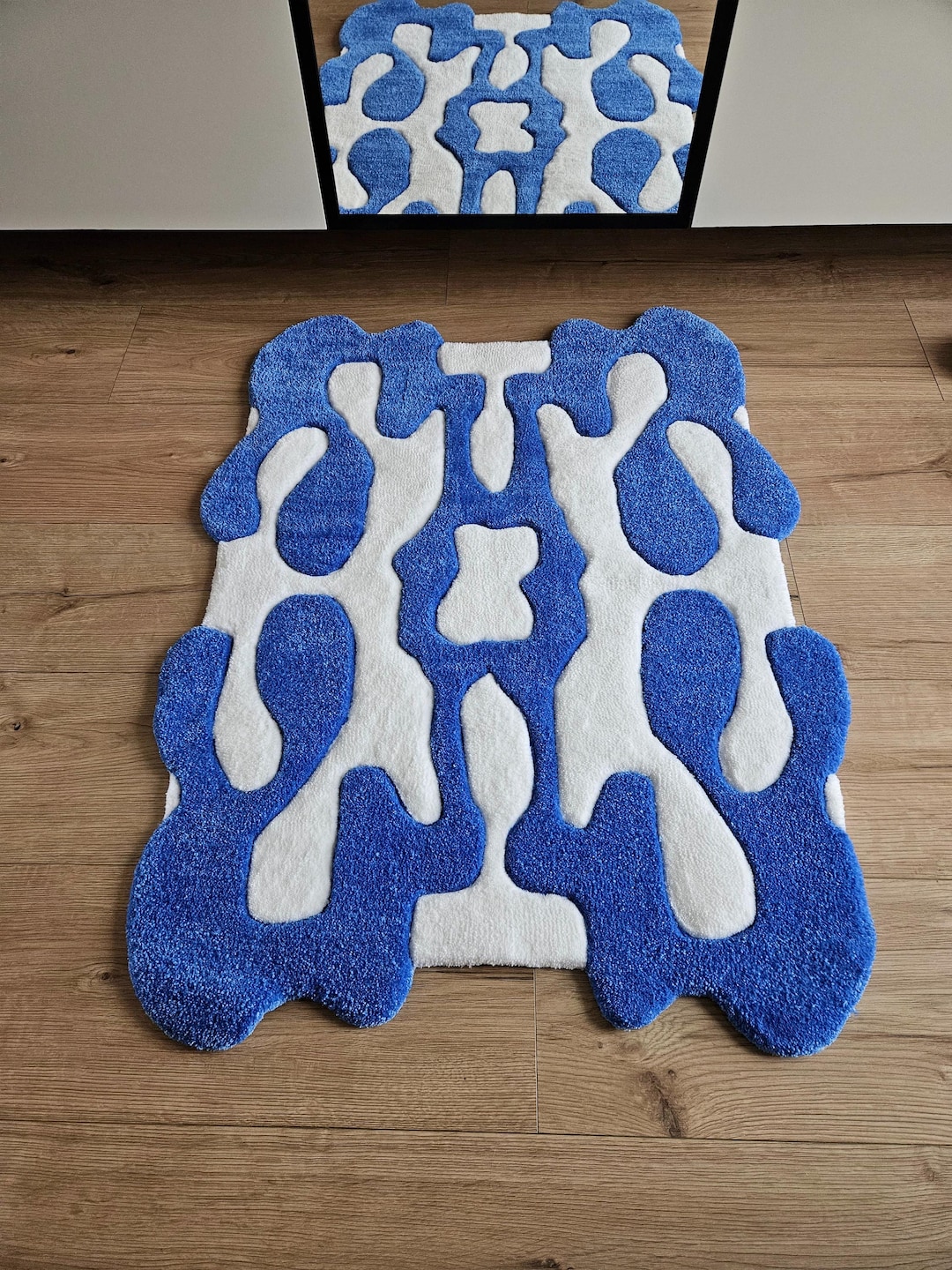 Handmade Abstract Tufted Rug: Modern 3D Textured Art - Etsy