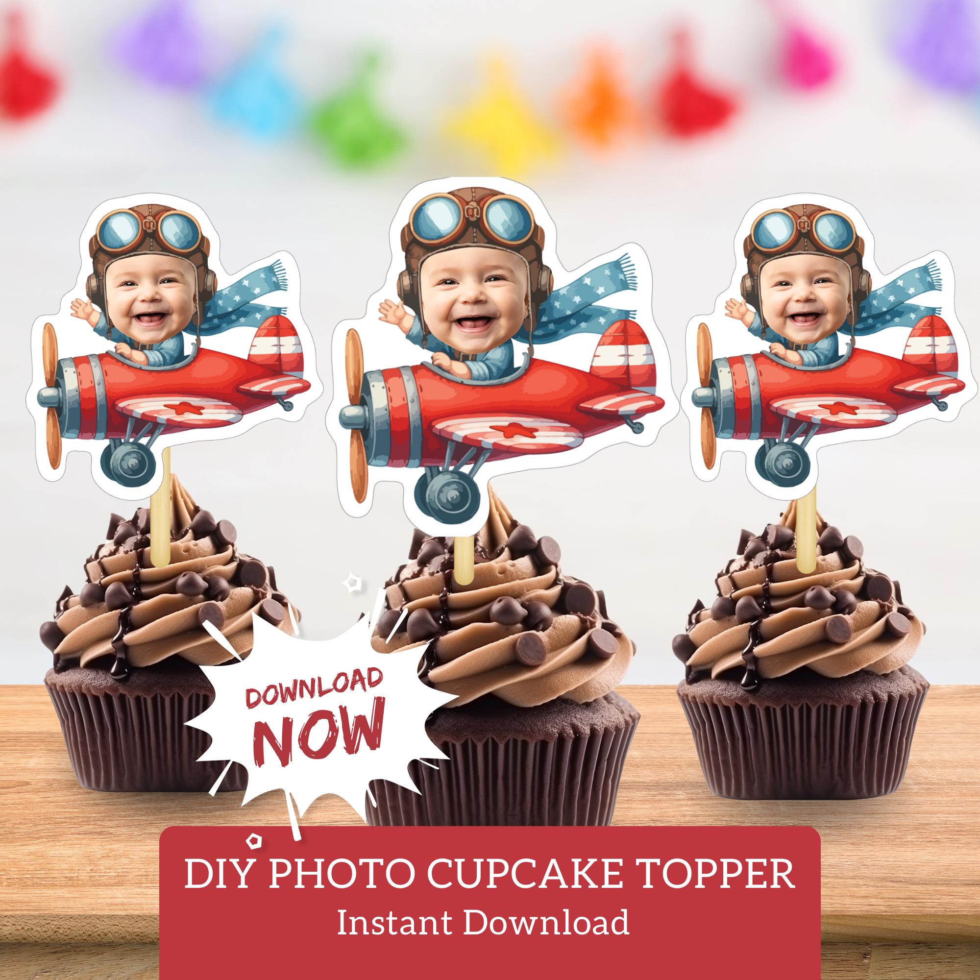 Topper Per Torta Orso Aereo: Decorazioni Per Festa Primo Compleanno