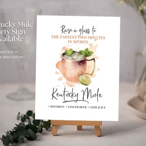 Mint Julep Drink Party Sign, Mint Julep Bar Sign, Kentucky Derby Bar Decoration, Kentucky Derby Traditional Drink Printable Instant Download image 4