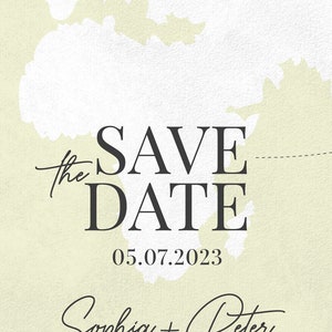 Destination Save the Date Video Invitation, World Map Digital Animated E Wedding Invite, Engagement Announcement, Phone Video Invitation W1 image 6