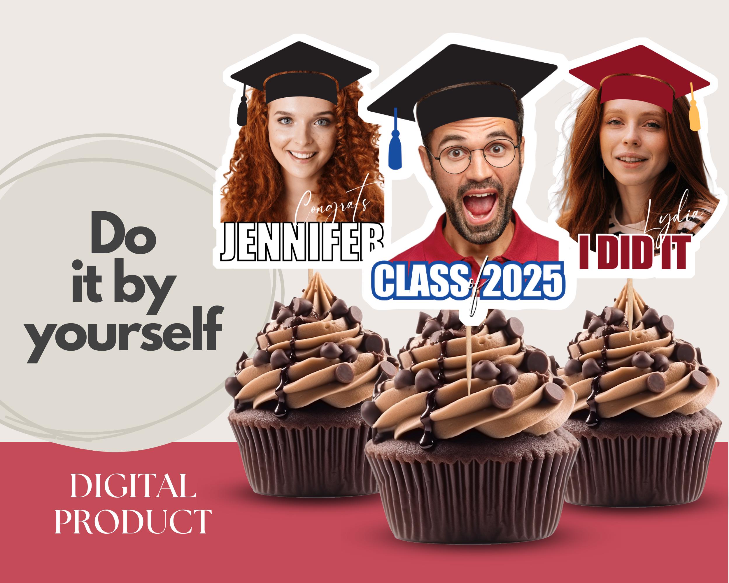 Produktbild von Graduation Topper Für Cupcakes 2025, Acryl Vorspeise Photo