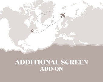 Additional screen to any of our destination videos