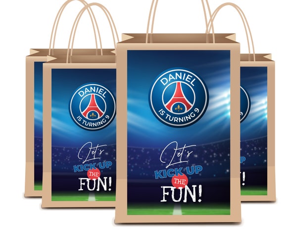 Sac cadeau PSG, sac cadeau d'anniversaire de football, sac de