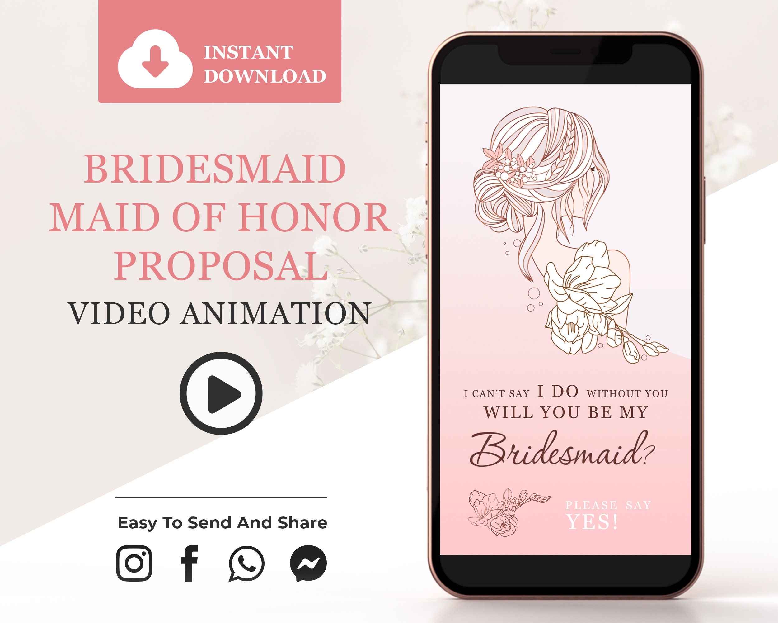 Bridesmaid Proposal Video Maid of Honor Proposal Animation - Etsy Bridesmaid Proposal Video Maid of Honor Proposal Animation - Etsy