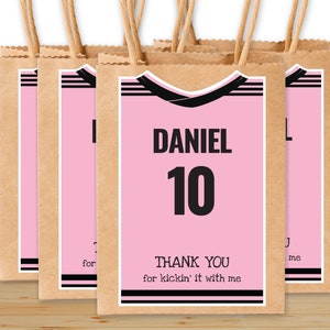 Bolsa de regalo con camiseta de fútbol, bolsa de regalo de cumpleaños con camiseta, bolsa de regalo de uniforme de fútbol, bolsa de regalo de fiesta, decoración de cumpleaños de fútbol, descarga digital