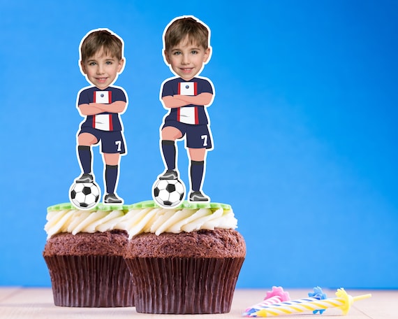 Gâteau de football PSG personnalisé Top du Paris Saint-Germain Topper de  gâteau Lionel Messi personnalisé Décoration de fête d'anniversaire -   France