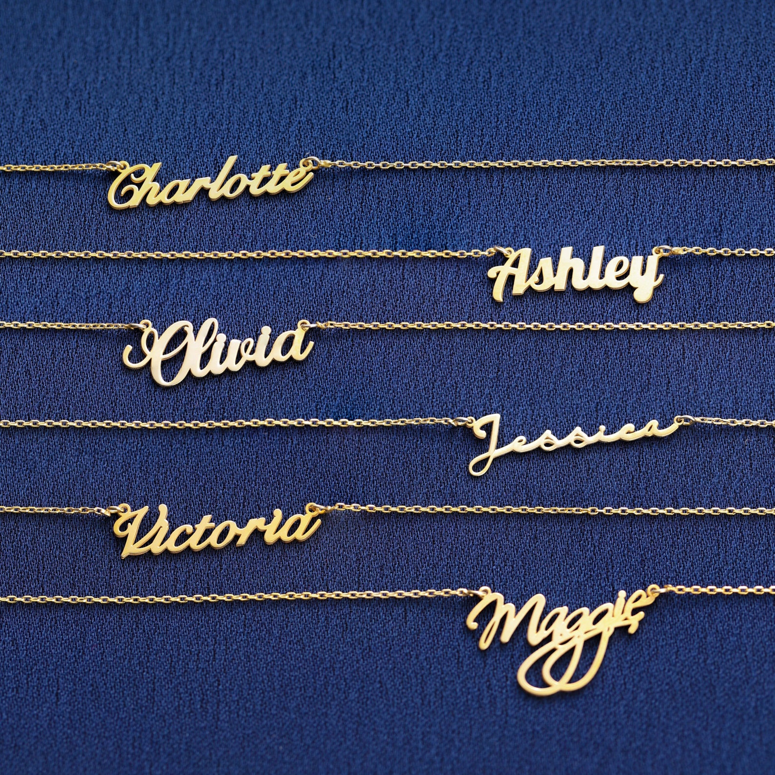 14K Gold Name Necklace Mama Necklace White Gold 14K Gold Etsy