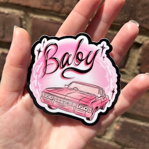 Supernatural &quot;Baby&quot; Original Vinyl Sticker, Durable Waterproof 3&quot; Sam + Dean Winchester Impala Sticker