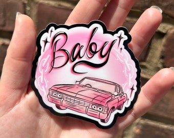 Supernatural "Baby" Original Vinyl Sticker, Durable Waterproof 3" Sam + Dean Winchester Impala Sticker