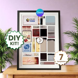 CUSTOM Matchbook template DIY | Valentines Thoughtful Digital Matchbook | DIY matchbook Canva | Memorable Anniversary, custom matchbox art
