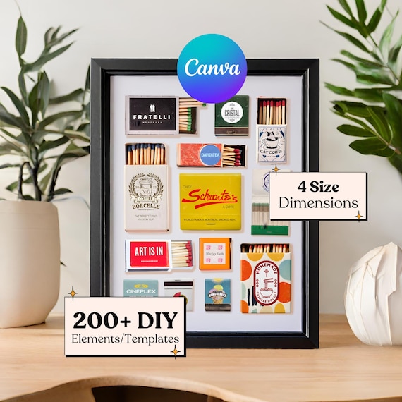 CUSTOM Matchbook template | Valentines Thoughtful Digital Matchbook | DIY matchbook Canva | Memorable Anniversary, custom matchbox art