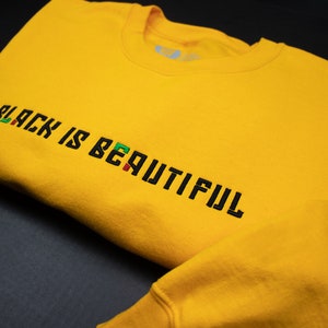 Black Is Beautiful Embroidered Crewneck Sweatshirt