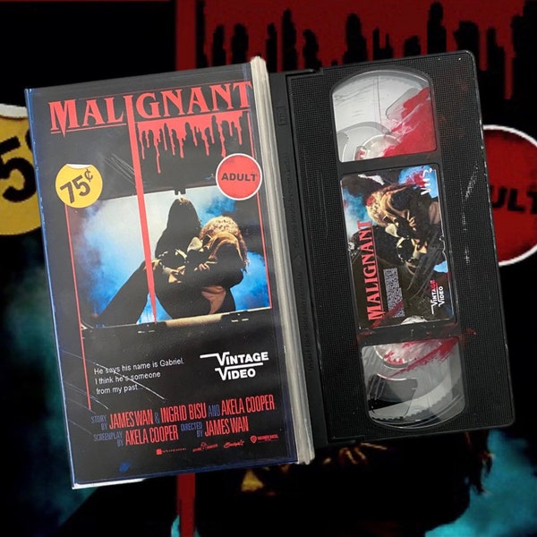 Malignant VHS Prop Video / Upcycled Videotape / Horror Art / Retro VHS Box / Horror Movie / Horror Gift / Horror Video / Free Delivery
