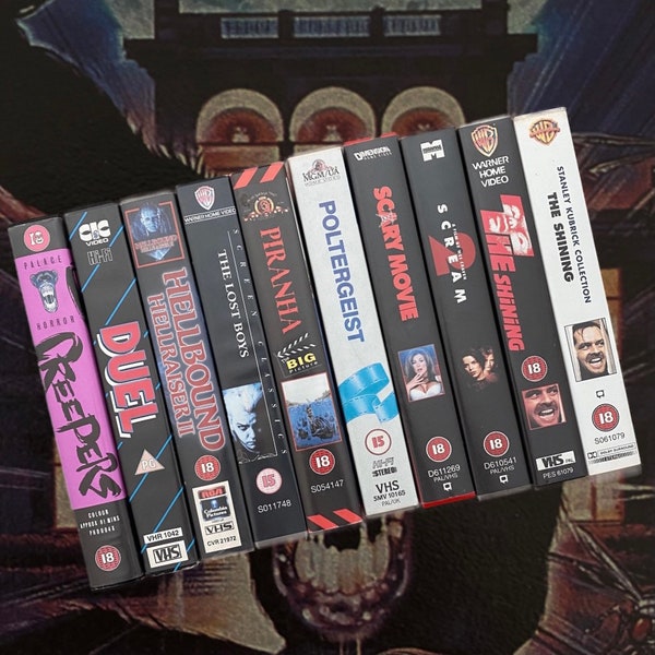 Horror Classics Horror Videos / Poltergeist / The Shining / The Lost Boys / Horror VHS Video Tape / Horror Video / Vintage VHS / PAL Video