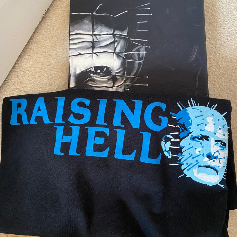 Hellraiser T-shirt / Free UK Delivery / Horror T-Shirt / Pinhead / Raising Hell / Pinhead Apparel / Hellraiser Apparel / Horror Gift