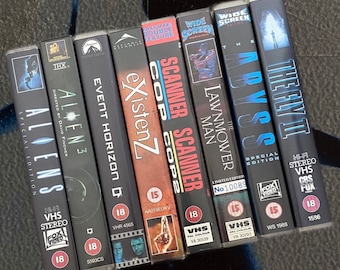 Sci-Fi Horror Videos / Aliens / The Fly /  Event Horizon / Horror VHS Video Tape / Horror Video / Vintage VHS / Cult Horror / Video Tape