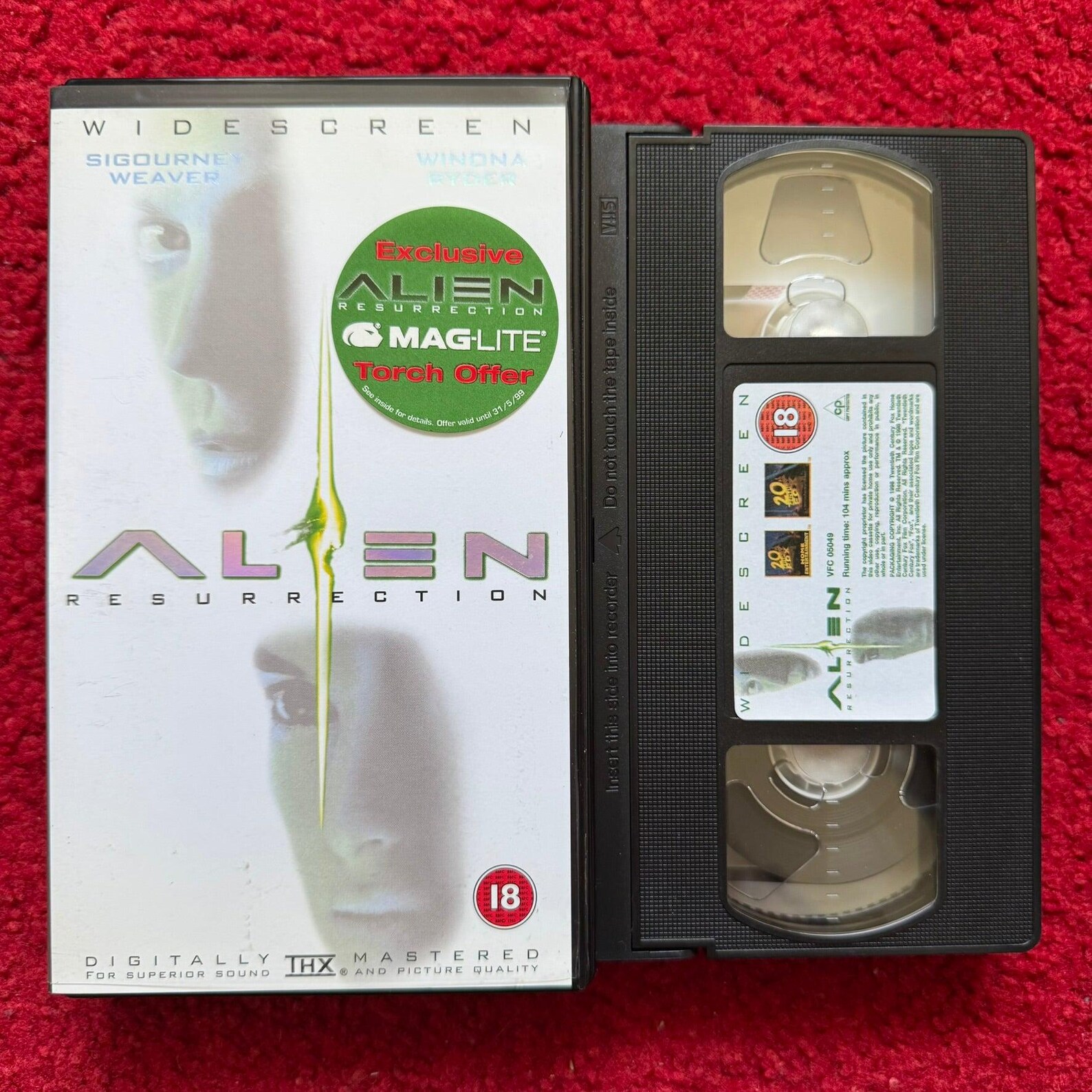 Alien: Resurrection VHS Video (1997) 0325w / Horror Video Tape / Horror ...
