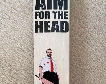 Shaun of the Dead Cricket Bat / 15 inch / Promo Merchandise / Aim for the Head / Horror Gift / Zombie / British Horror / Free UK Delivery