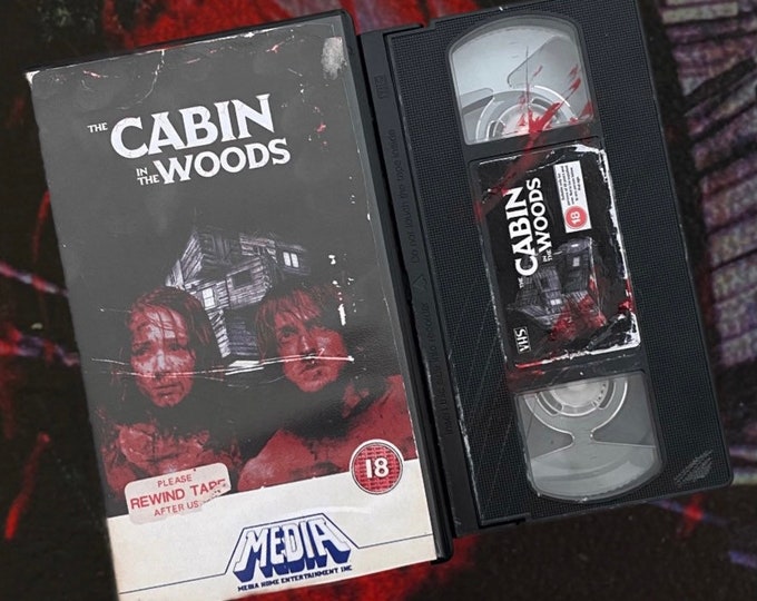 The Cabin In The Woods VHS Prop Video /Chris Hemsworth / Upcycled Videotape / Horror Art / Retro VHS Box / Horror Gift / Horror Video