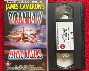Piranha II: Flying Killers VHS Video (1982) V3362 / Horror VHS Video Tape / Horror Video / Vintage Vhs / James Cameron