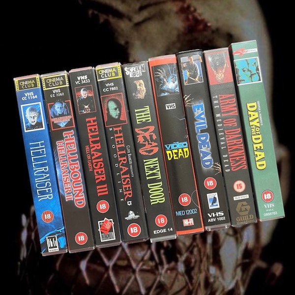 Demons & Zombies Horror Videos / Hellraiser / The Video Dead / The Evil Dead / Dead Next Door / Zombie VHS / Horror VHS Video / Horror Video