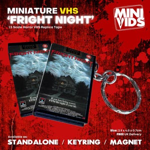 Fright Night MiniVids Miniature Horror VHS / Keyring / Magnet / VHS Display / Horror Gift / Collectible / Horror VHS / Horror Video