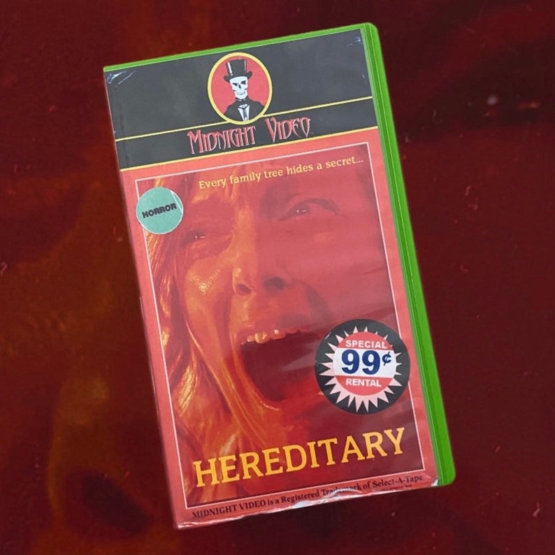 Hereditary VHS Prop Video / Upcycled Videotape / Horror Art / Retro VHS Box / Horror Movie / Horror Gift / Horror Video / Free Delivery