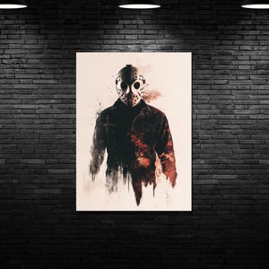 Jason Vorhees Digital Art / Horror Icons / Horror Art / Wall Art / Home Decor / Art Print / Digital Art / Stephen King / Friday the 13th