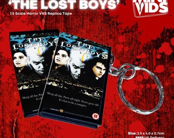 The Lost Boys MiniVids Miniature Horror VHS / Keyring / Magnet / VHS Display / Horror Gift / Collectible / Horror VHS / Horror Video