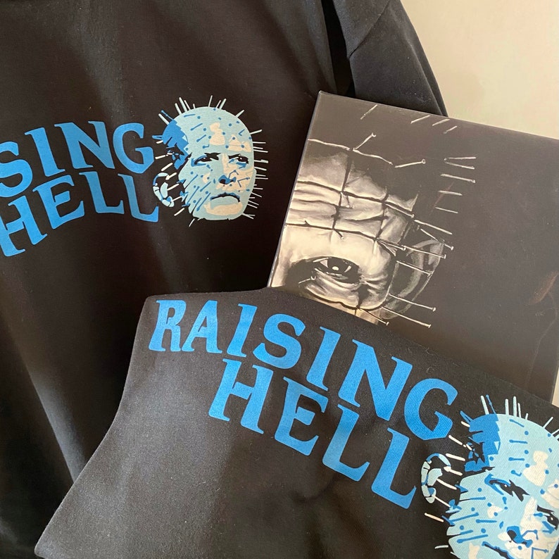 Hellraiser T-shirt / Free UK Delivery / Horror T-Shirt / Pinhead / Raising Hell / Pinhead Apparel / Hellraiser Apparel / Horror Gift