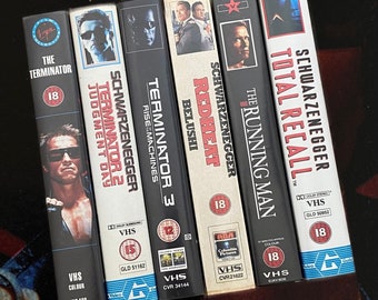 Arnold Schwarzenegger Videos / Terminator / Total Recall / Horror VHS Video Tape / Horror Video / Vintage VHS / PAL Video Tapes
