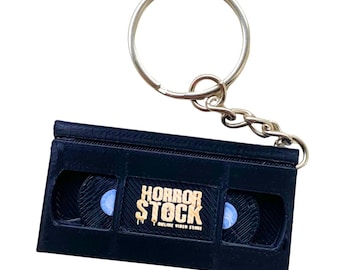 Mini-Schlüsselanhänger im VHS-Format mit Horror-Motiven / Horror-Geschenk / Schlüsselanhänger-Geschenk / Film-Schlüsselanhänger