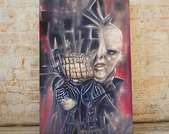 Alien Cenobite Digital Art / Night Terror Series / Pinhead / Alien / Horror Art / Original Wall Art / Home Decor / Art Print / Digital